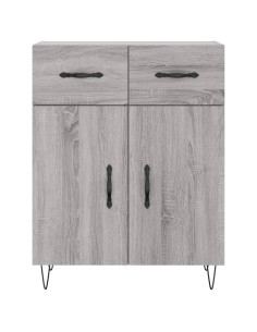 Credenza Grigio Sonoma 69,5x34x180 cm in Legno Multistrato 2