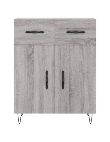 Credenza Grigio Sonoma 69,5x34x180 cm in Legno Multistrato