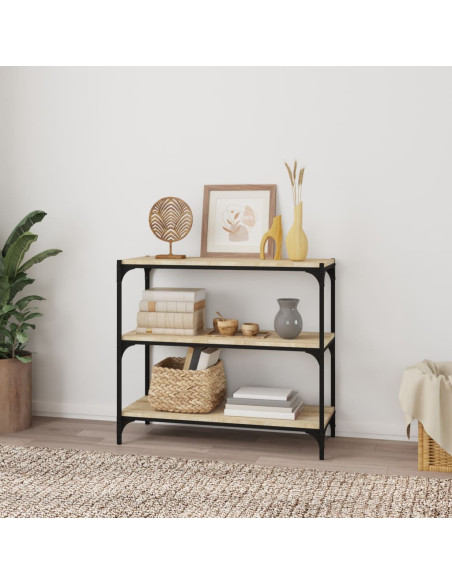 Libreria Rovere Sonoma 80x33x70,5cm Legno Multistrato e Acciaio