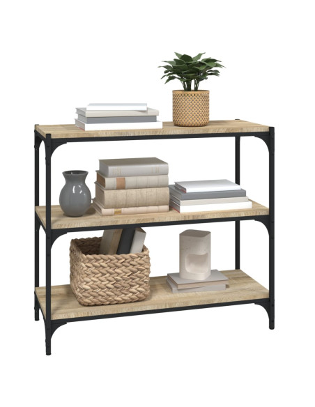Libreria Rovere Sonoma 80x33x70,5cm Legno Multistrato e Acciaio