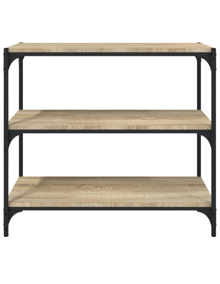 Libreria Rovere Sonoma 80x33x70,5cm Legno Multistrato e Acciaio