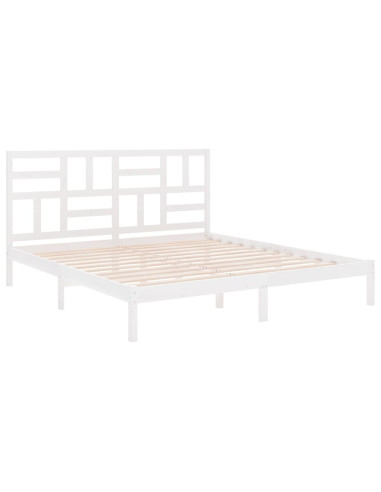 Giroletto Bianco in Legno Massello 180x200 cm Super King