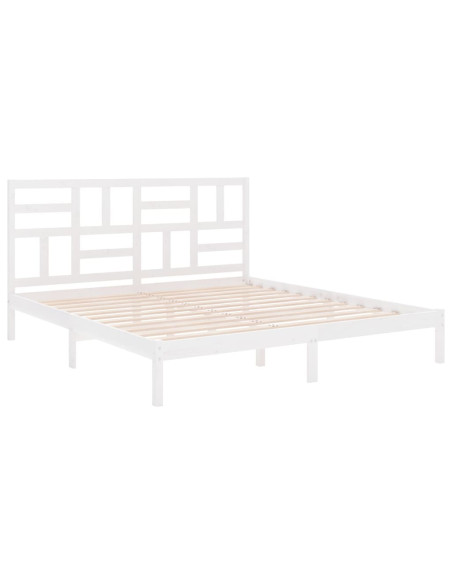 Giroletto Bianco in Legno Massello 180x200 cm Super King