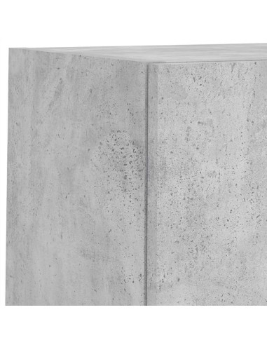 Mobili TV a Muro con LED 6pz Grigio Cemento Legno Multistrato