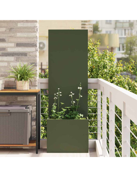 Vaso da Giardino con Pannello Decorativo Oliver verde