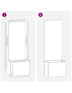 Schermo per privacy in giardino Traforo Nero 50 x 140 cm 2