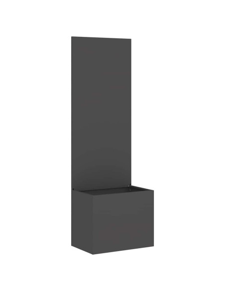 Vaso da Giardino con Pannello Decorativo Nero 50 x 140 cm