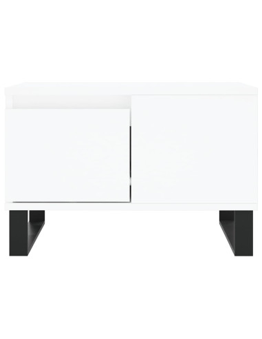 Tavolino da Salotto Bianco 55x55x36,5 cm in Legno Multistrato