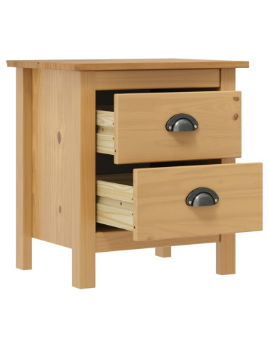 Comodino Hill 46x35x49,5 cm in Legno Massello di Pino