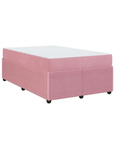 Struttura letto con materasso Rosa 120 x 200 cm Velluto
