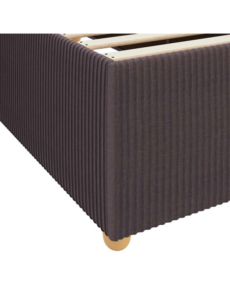 Struttura letto con materasso Marrone scuro 90 x 190 cm Tessuto