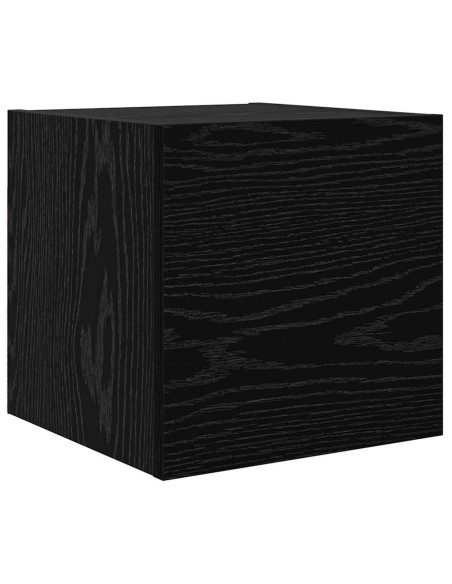 Set mobile TV 9 pcs Rovere nero 100 x 30 x 30.5 cm