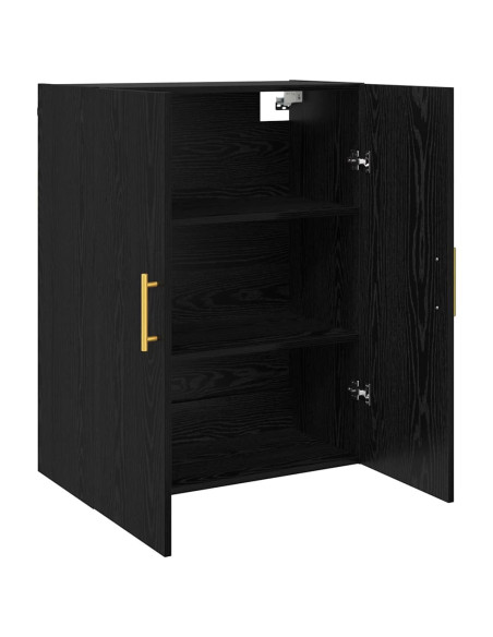 Mobiletto a muro 2 pcs Rovere Nero 69,5 x 34 x 90 cm