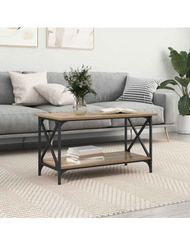 Tavolino da salotto rovere artigianale 80 x 45 x 45.5 cm