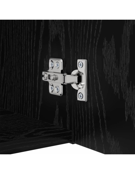 Set mobile TV 9 pcs Rovere nero 100 x 30 x 30.5 cm