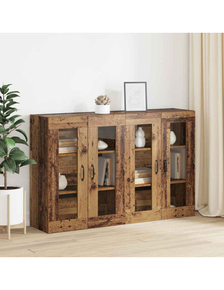 Armadi da Muro 2 pcs Legno vecchio 69.5 x 34 x 90 cm