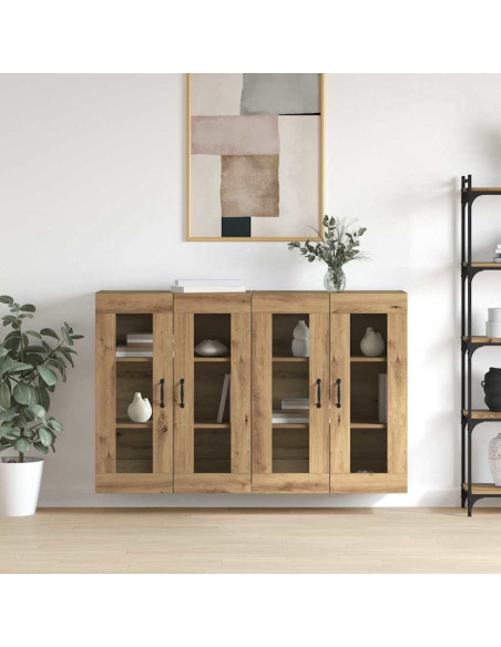 Armadi da Muro 2 pcs rovere artigianale 69.5 x 34 x 90 cm