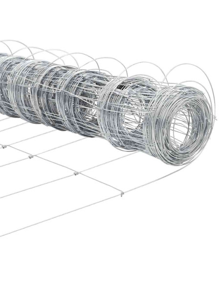 Recinzione da campo Argento 25 x 1.6 m Acciaio zincato