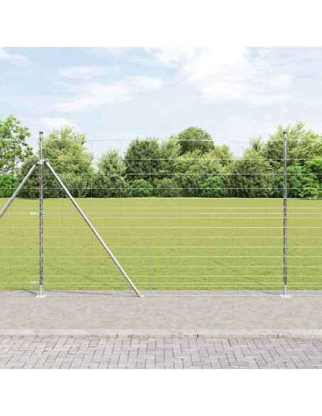 Palo della recinzione Zincato 25 x 1,6 m Acciaio