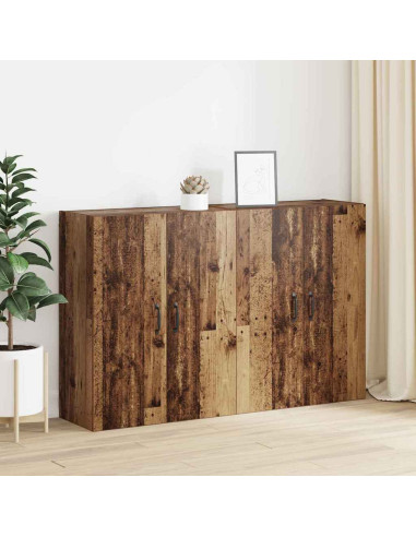 Mobiletto a muro 2 pcs Legno vecchio 69,5 x 34 x 90 cm