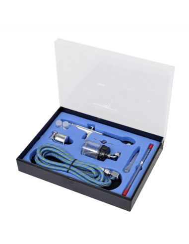 Set Aerografo con Barattolo di Vetro Ugelli 0,2 / 0,3 / 0,5 mm