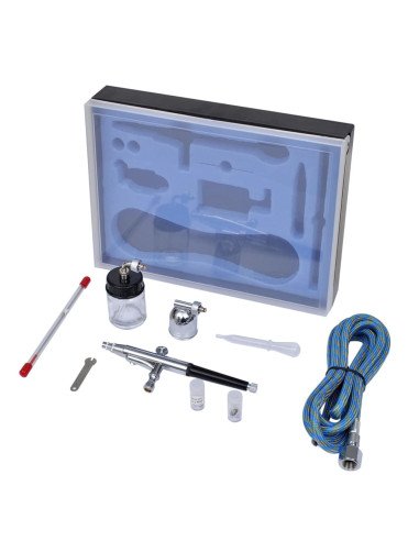 Set Aerografo con Barattolo di Vetro Ugelli 0,2 / 0,3 / 0,5 mm