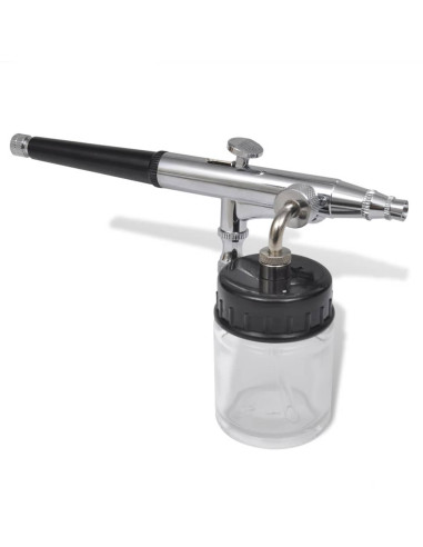 Set Aerografo con Barattolo di Vetro Ugelli 0,2 / 0,3 / 0,5 mm