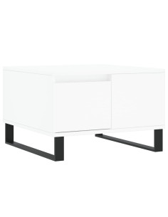Tavolino da Salotto Bianco 55x55x36,5 cm in Legno Multistrato