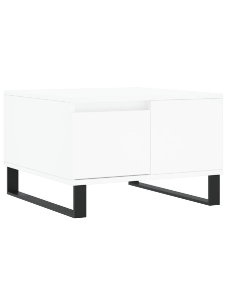Tavolino da Salotto Bianco 55x55x36,5 cm in Legno Multistrato