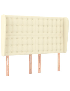 Testiera ad Orecchio Crema 147x23x118/128 cm in Similpelle