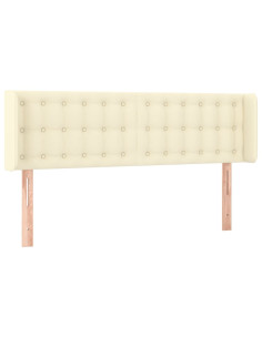 Testiera ad Orecchio Crema 147x16x78/88 cm in Similpelle