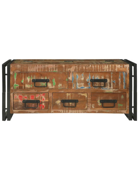 Tavolino da salotto Multicolore Legno Recuperato Massello