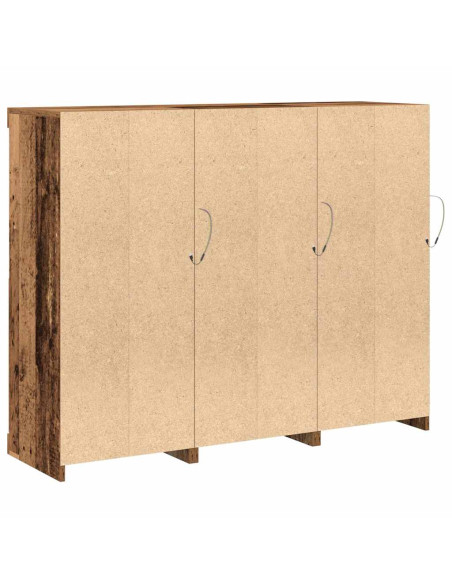 Credenza 3 pcs Legno vecchio 123 x 37 x 100 cm