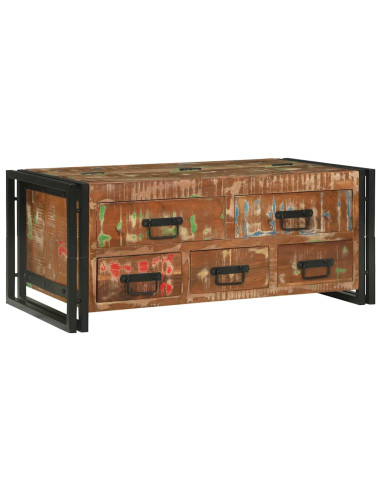 Tavolino da salotto Multicolore Legno Recuperato Massello