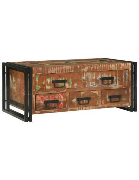 Tavolino da salotto Multicolore Legno Recuperato Massello