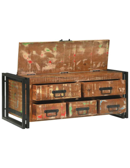 Tavolino da salotto Multicolore Legno Recuperato Massello