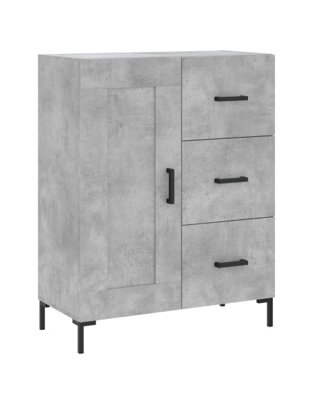 Credenza Grigio Cemento 69,5x34x180 cm in Legno Multistrato
