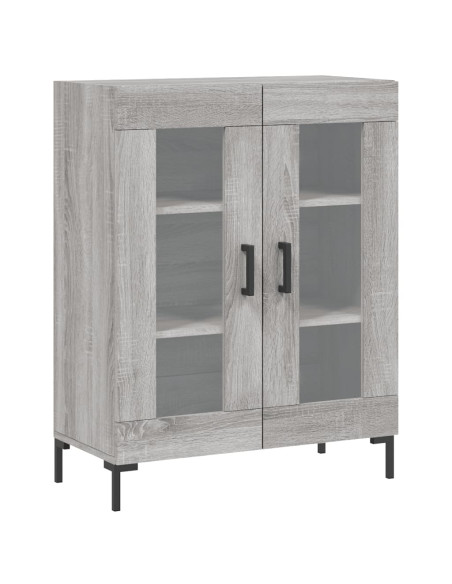 Credenza Grigio Sonoma 69,5x34x180 cm in Legno Multistrato