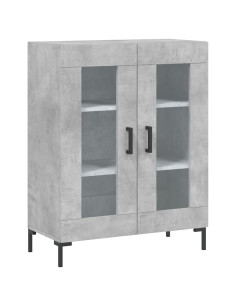 Credenza Grigio Cemento 69,5x34x180 cm in Legno Multistrato 2
