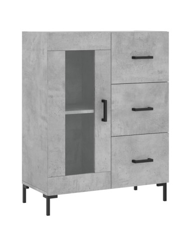 Credenza Grigio Cemento 69,5x34x180 cm in Legno Multistrato