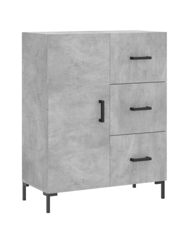 Credenza Grigio Cemento 69,5x34x180 cm in Legno Multistrato