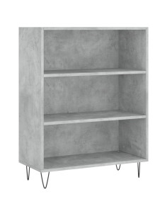 Credenza Grigio Cemento 69,5x34x180 cm in Legno Multistrato 2