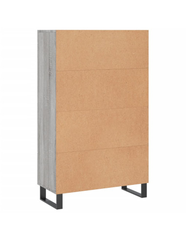 Credenza Grigio Sonoma 69,5x31x115 cm in Legno Multistrato