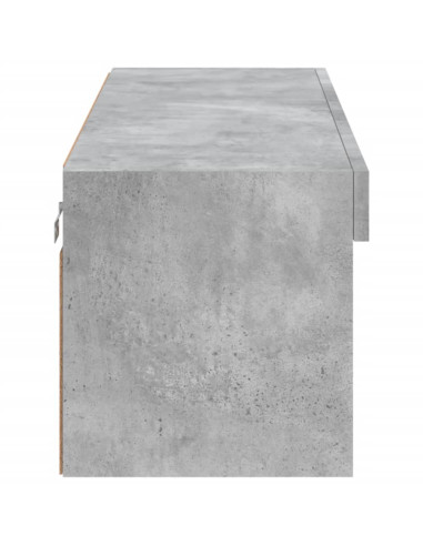 Mobile Porta TV con Luci LED Grigio Cemento 100x30x30 cm