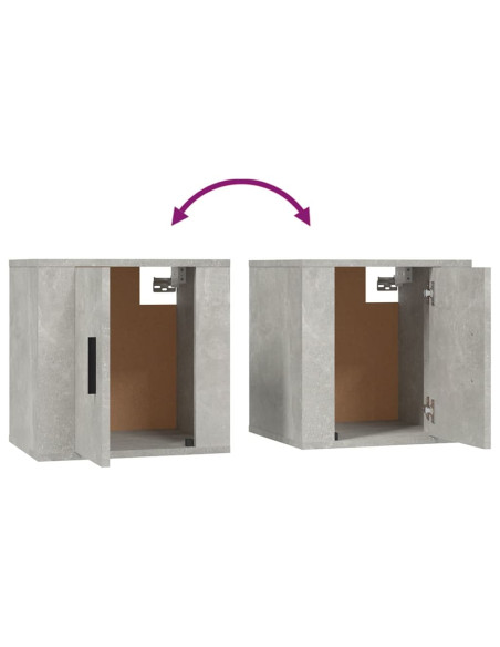 Set di Mobili Porta TV 3 pz Grigio Cemento in Legno Multistrato