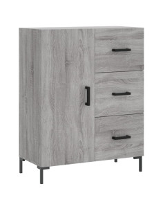 Credenza Grigio Sonoma 69,5x34x180 cm in Legno Multistrato