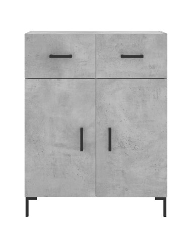 Credenza Grigio Cemento 69,5x34x180 cm in Legno Multistrato