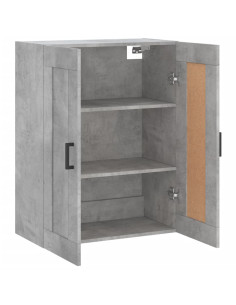 Mobile a Parete Grigio Cemento 69,5x34x90 cm Legno Multistrato