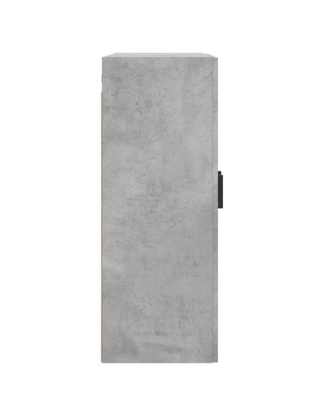 Mobile a Parete Grigio Cemento 69,5x34x90 cm Legno Multistrato