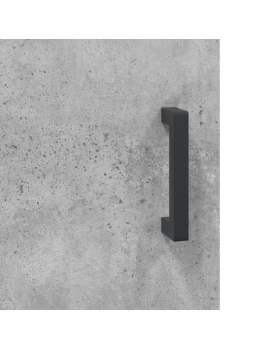 Mobile a Parete Grigio Cemento 69,5x34x90 cm Legno Multistrato